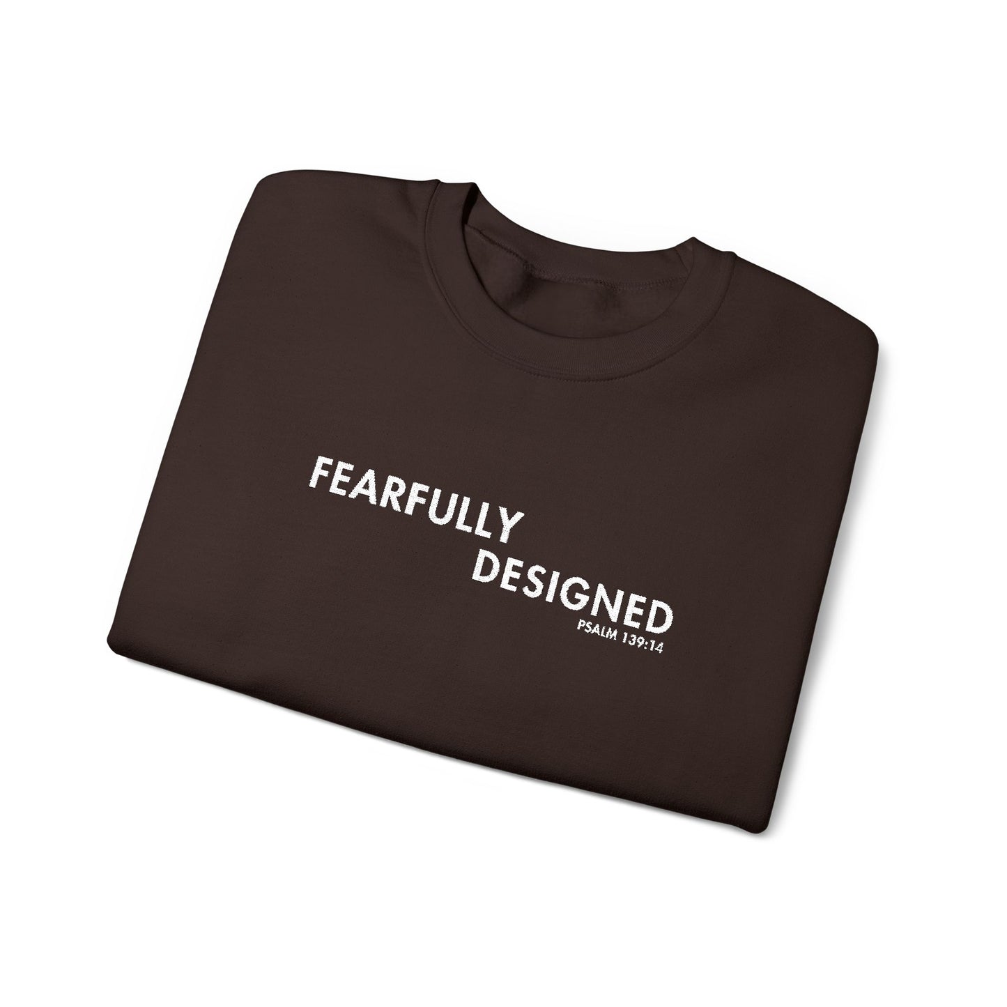 Fearfully Designed Embroidered Sweatshirt - Dark Chocolate