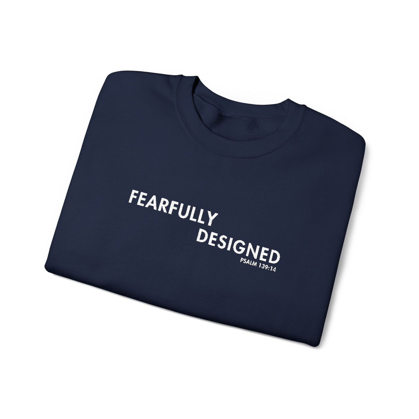 Fearfully Designed Embroidered Sweatshirt - Navy