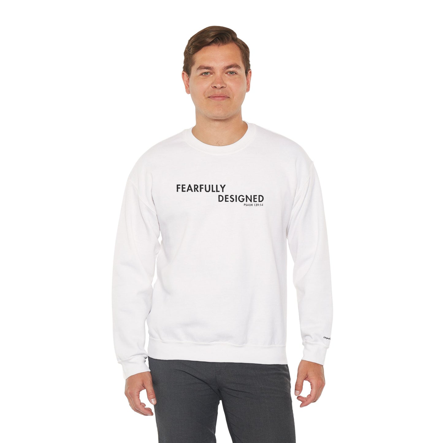 Fearfully Designed Embroidered Sweatshirt - White