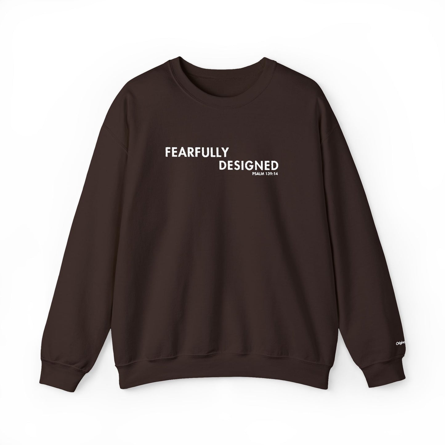 Fearfully Designed Embroidered Sweatshirt - Dark Chocolate