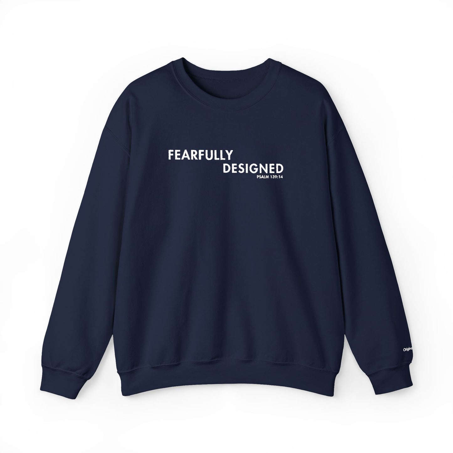Fearfully Designed Embroidered Sweatshirt - Navy