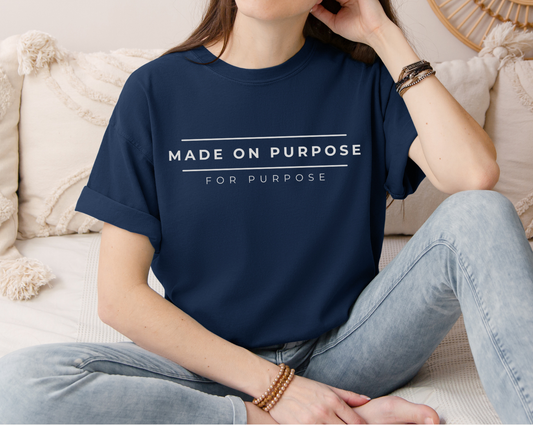Made on Purpose Tee - Navy